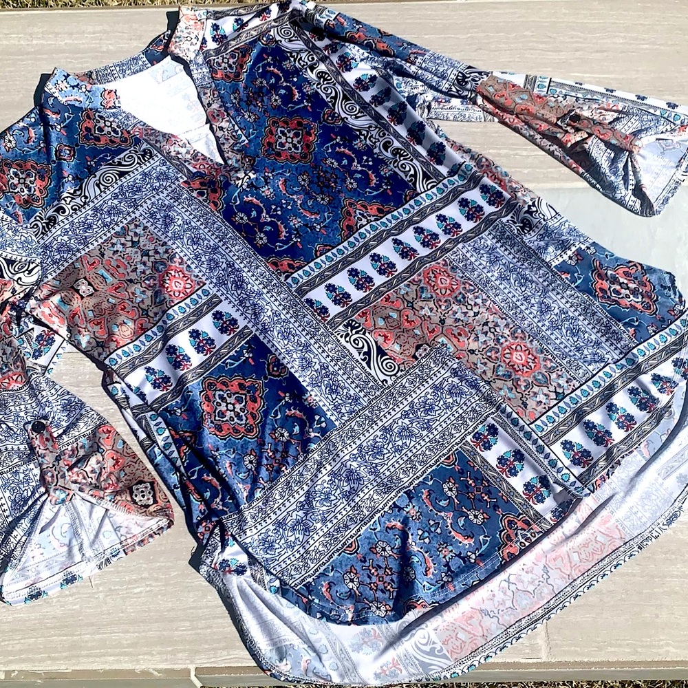 Paisley Grace 3/4 sleeve length ladies blouse